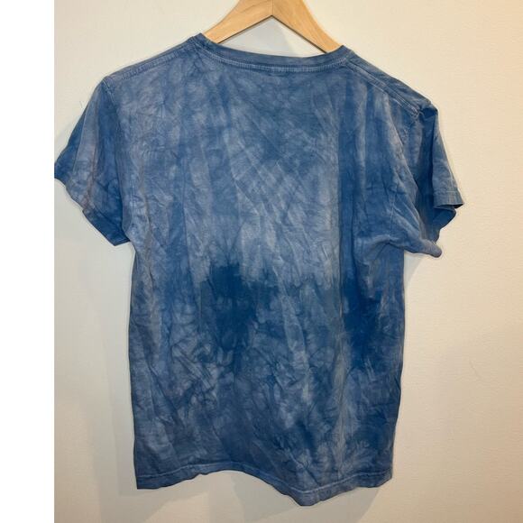 The Mountain Tie Dye Wolf Moon Graphic Print T-Shirt Size Medium Crew Neck - Picture 2 of 5